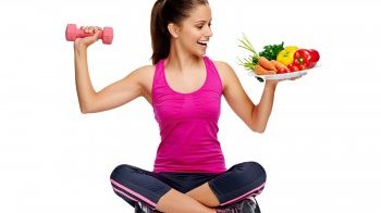 healthy eating and exercise for weightloss diet concept